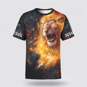 Jesus Lion King Of The Kings Burning Rose All Over Print 3D T Shirt Gifts For Christian Friends 1 wua11j.jpg