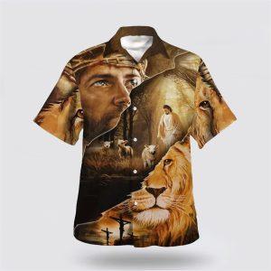 Jesus Lion Lamb Of God Hawaiian Shirts…