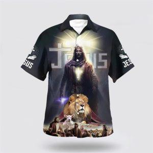 Jesus Lion Lamb With Disciples Hawaiian Shirts…