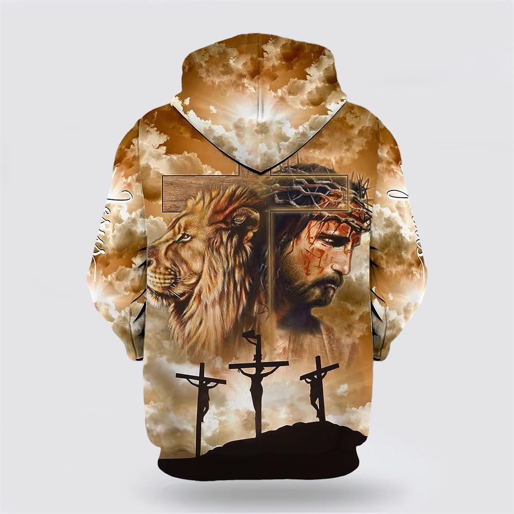 Jesus Lion On The Cross All Over Print Hoodie Shirt – Gifts For Christian Families Jesus Lion On The Cross All Over Print Hoodie Shirt – Gifts For Christian Families