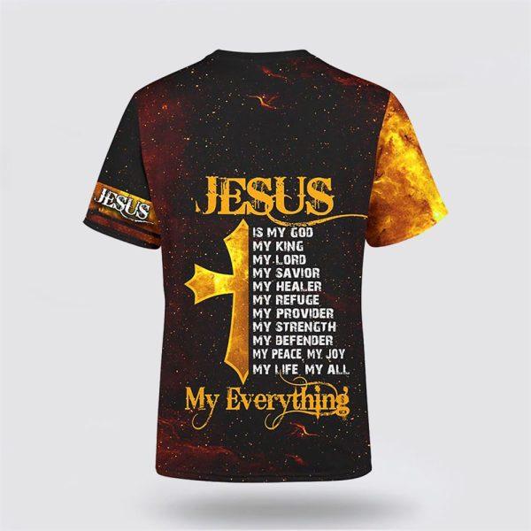 Jesus Lion The King Fire All Over Print 3D T Shirt – Gifts For Christian Friends