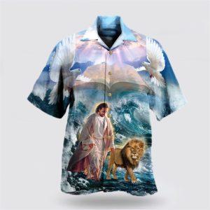 Jesus Lion Walk On The Water Hawaiian…