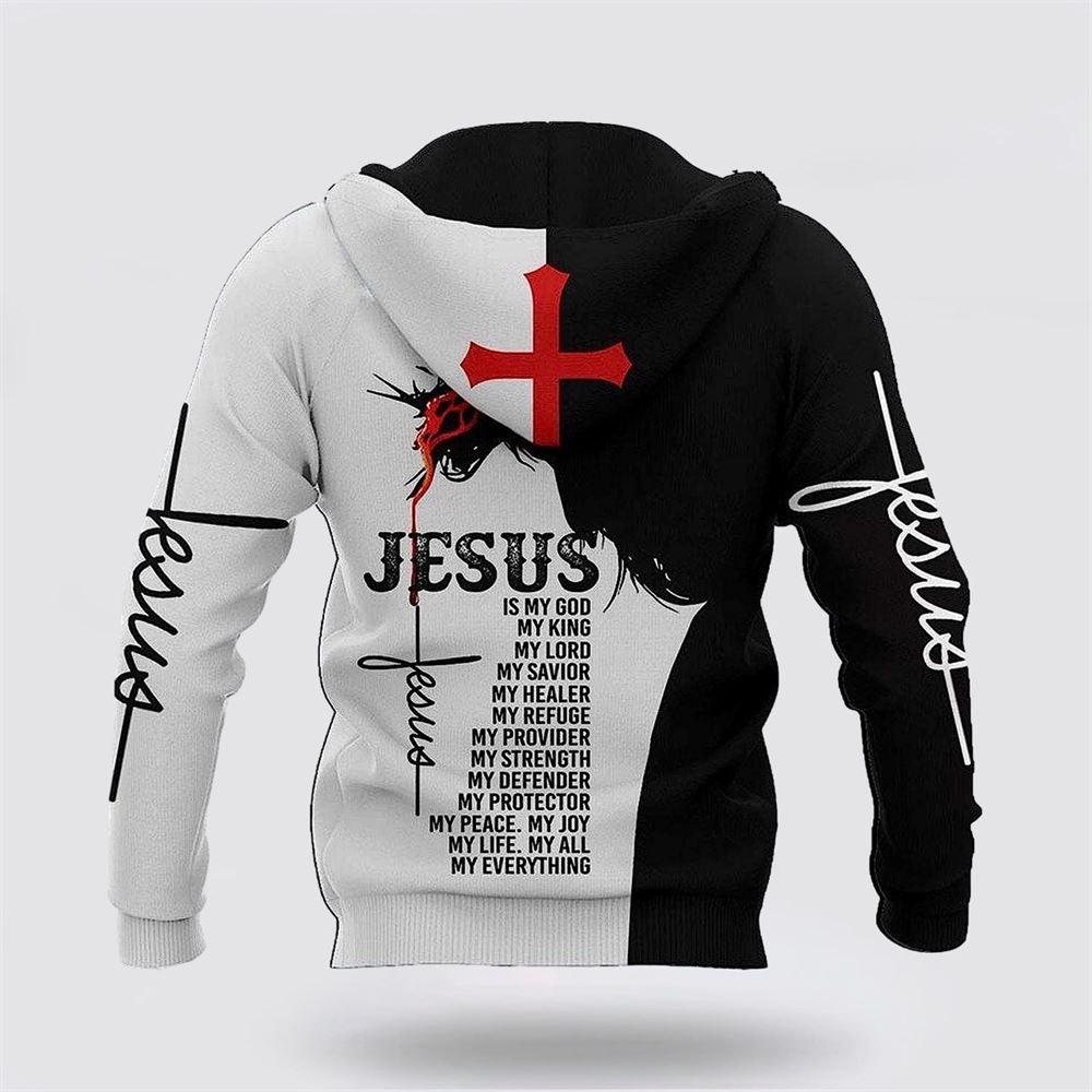 Jesus My God My King My Lord My Savior All Over Print 3D Hoodie – Gifts For Christian Families Jesus My God My King My Lord My Savior All Over Print 3D Hoodie – Gifts For Christian Families