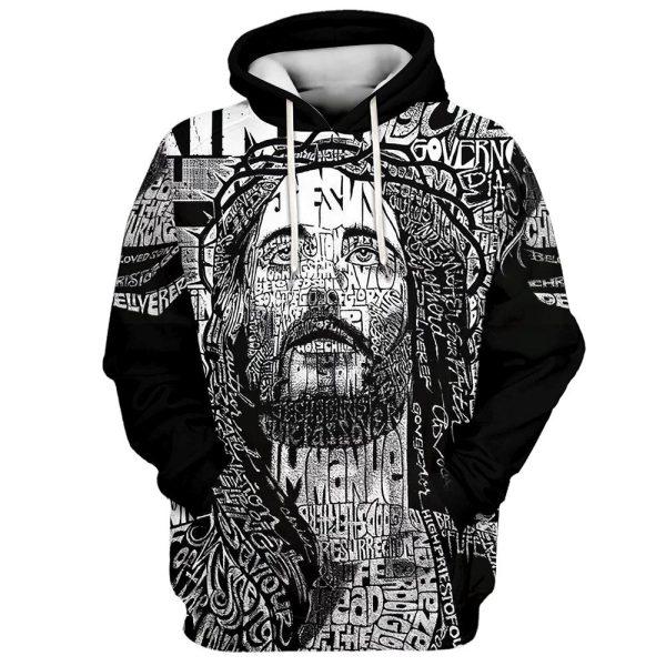 Jesus Names Hoodies Jesus All Over Print 3D Hoodie – Gifts For Christian Families