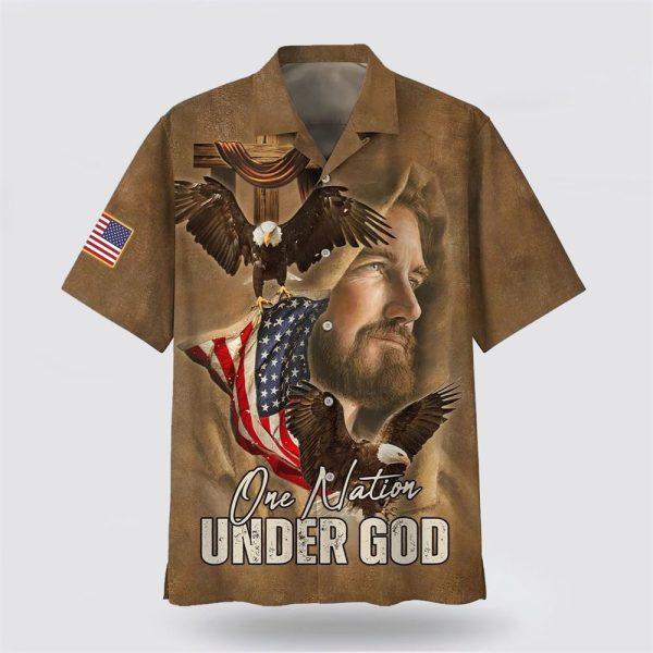 Jesus One Nation Under God Christian Hawaiian Shirt – Gifts For People Who Love Jesus