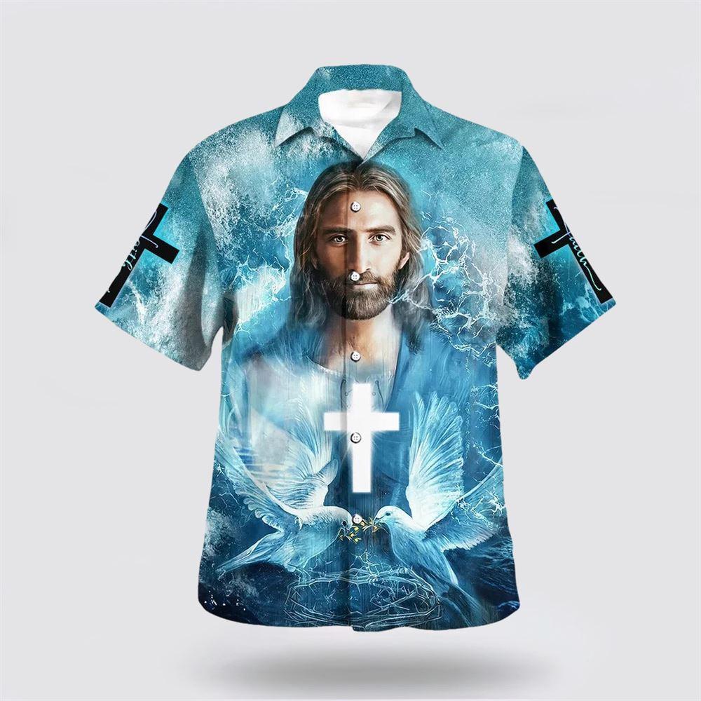 Jesus Pigeon Cross Hawaiian Shirts – Gifts For Jesus Lovers Jesus Pigeon Cross Hawaiian Shirts – Gifts For Jesus Lovers