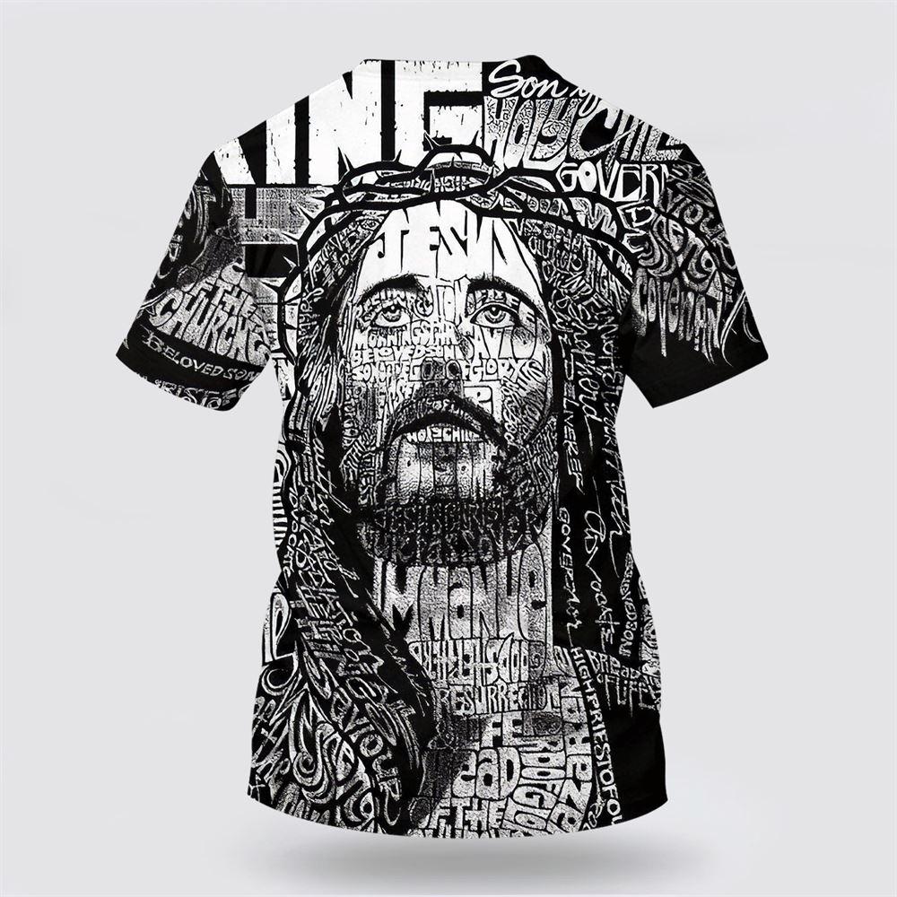 Jesus Portrait All Over Print 3D T Shirt – Gifts For Christian Friends Jesus Portrait All Over Print 3D T Shirt – Gifts For Christian Friends