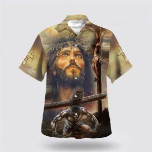 Jesus Portrait Crucifixion Of Jesus Hawaiian Shirts…
