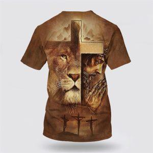 Jesus Prayer Lion Of Judah Cross All Over Print 3D T Shirt Gifts For Christian Friends 2 zf3pjv.jpg
