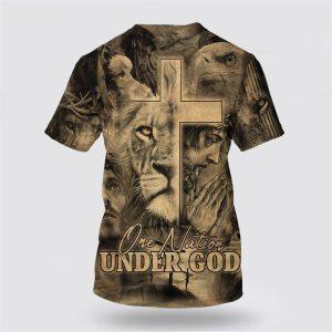 Jesus Prayer Lion One Nation Under God All Over Print 3D T Shirt Gifts For Christian Friends 2 qxh6nk.jpg