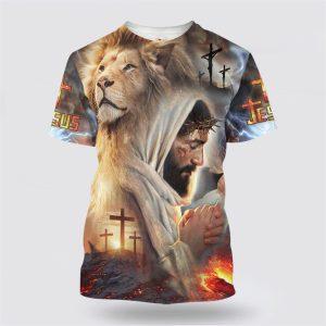 Jesus Prayer With Lion All Over Print…