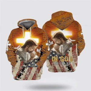 Jesus Praying American In God We Trust…