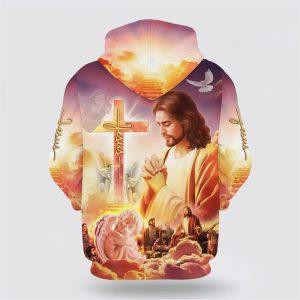 Jesus Prays For His Disciples All Over Print 3D Hoodie Gifts For Christian Families 2 bynulc.jpg