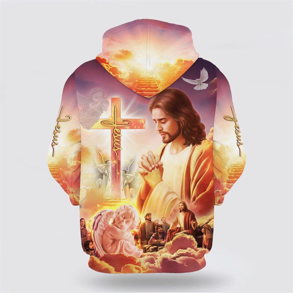 Jesus Prays For His Disciples All Over Print 3D Hoodie – Gifts For Christian Families Jesus Prays For His Disciples All Over Print 3D Hoodie – Gifts For Christian Families