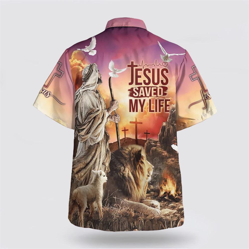 Jesus Saved My Life With The Lamb And Lion Hawaiian Shirt – Gifts For Jesus Lovers Jesus Saved My Life With The Lamb And Lion Hawaiian Shirt – Gifts For Jesus Lovers
