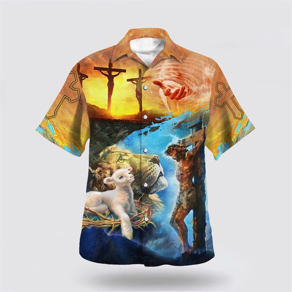 Jesus Saves Lion And Lamb Hawaiian Shirts For Men – Gifts For Jesus Lovers Jesus Saves Lion And Lamb Hawaiian Shirts For Men – Gifts For Jesus Lovers
