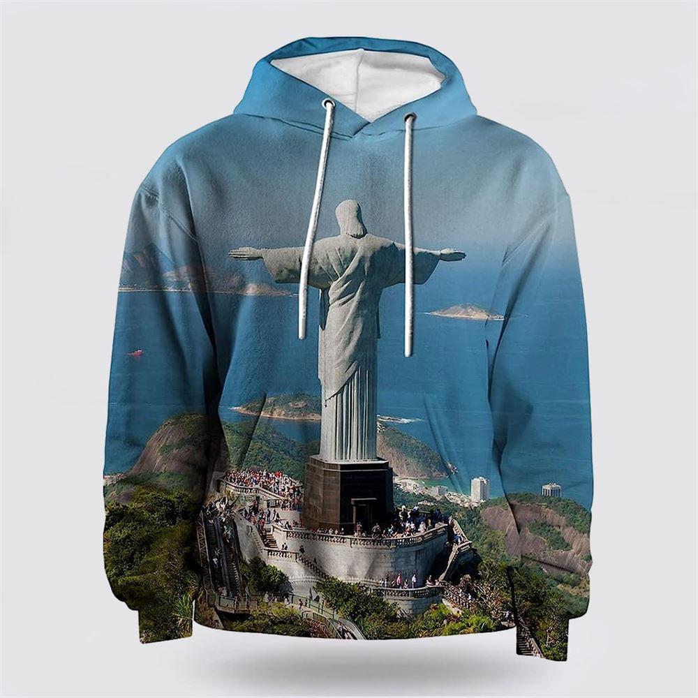 Jesus Statue All Over Print 3D Hoodie For Women Men – Gifts For Christians Jesus Statue All Over Print 3D Hoodie For Women Men – Gifts For Christians