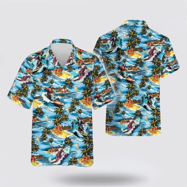 Jesus Surfing On The Beach Hawaiian Shirt – Gifts For Christians