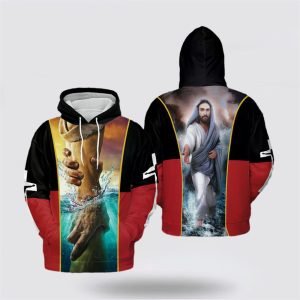 Jesus Take My Hand Hoodie Faith Based Clothing Christian All Over Print 3D Hoodie – Gifts For Christians