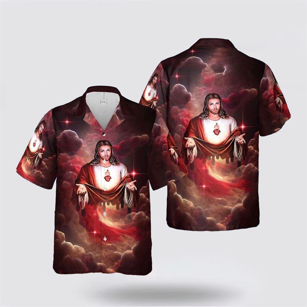 Jesus Take My Hand Red Cloud Galaxy Hawaiian Shirt – Gifts For Jesus Lovers Jesus Take My Hand Red Cloud Galaxy Hawaiian Shirt – Gifts For Jesus Lovers