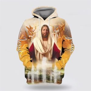 Jesus The Cross All Over Print Hoodie…