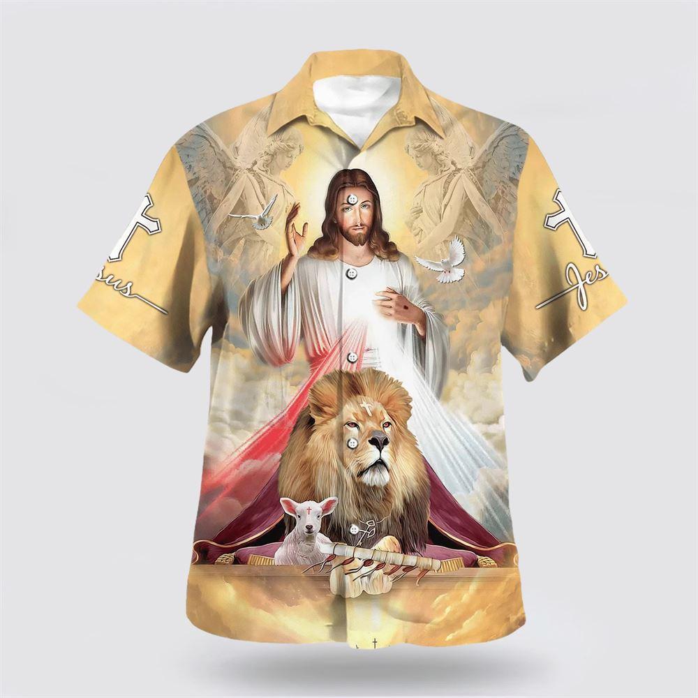 Jesus The Lion And The Lamb Hawaiian Shirts – Gifts For Jesus Lovers Jesus The Lion And The Lamb Hawaiian Shirts – Gifts For Jesus Lovers