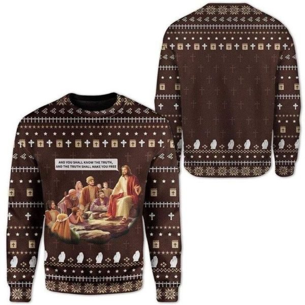 Jesus Ugly Christmas Sweater For Men & Women Adult – Gifts For Christians