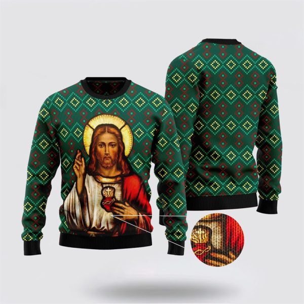 Jesus Ugly Christmas Sweater Unisex Womens & Mens – Gifts For Christians