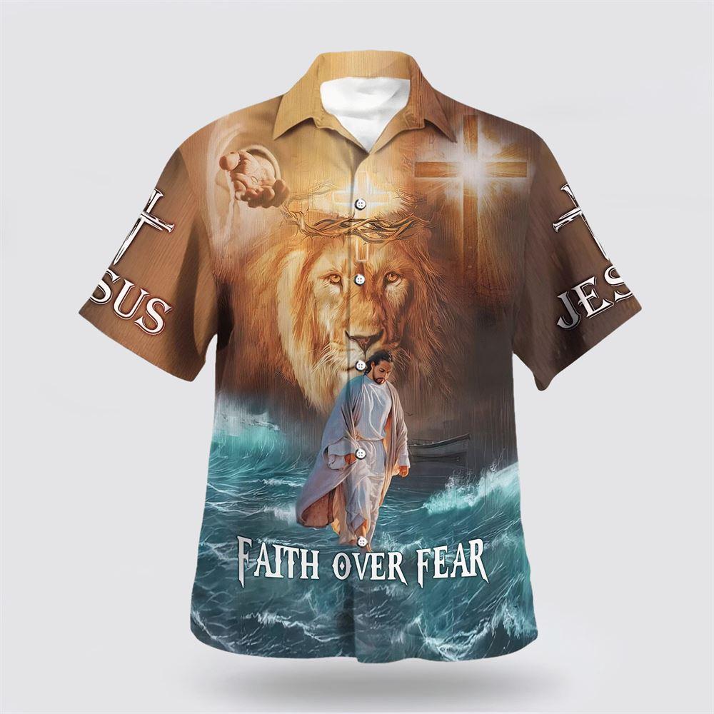 Jesus Walk On Water Faith Over Fear Hawaiian Shirts – Gifts For Jesus Lovers Jesus Walk On Water Faith Over Fear Hawaiian Shirts – Gifts For Jesus Lovers