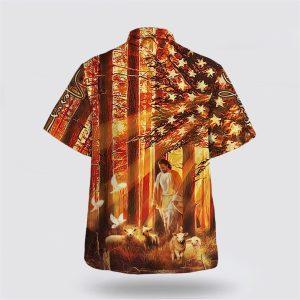 Jesus Walking In The Forest With The Sheep Hawaiian Shirt Gifts For Jesus Lovers 2 pkbmra.jpg