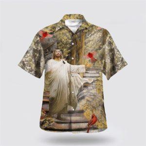 Jesus With His Arms Open Hummingbird Hawaiian…