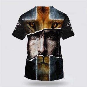 Jesus With Lion All Over Print 3D T Shirt Gifts For Christian Friends 2 qxbvrn.jpg