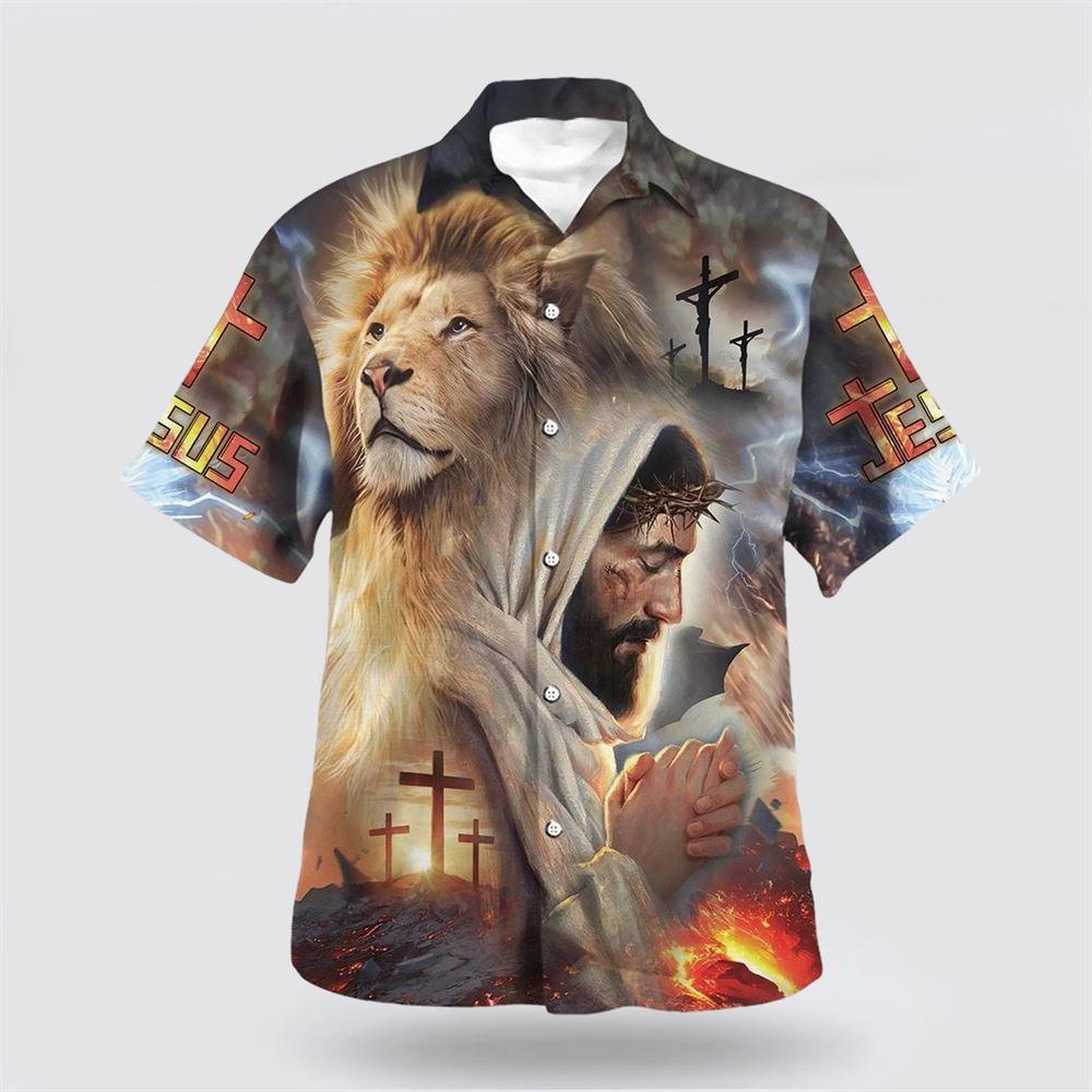 Jesus With Lion Hawaiian Shirt – Gifts For Jesus Lovers Jesus With Lion Hawaiian Shirt – Gifts For Jesus Lovers