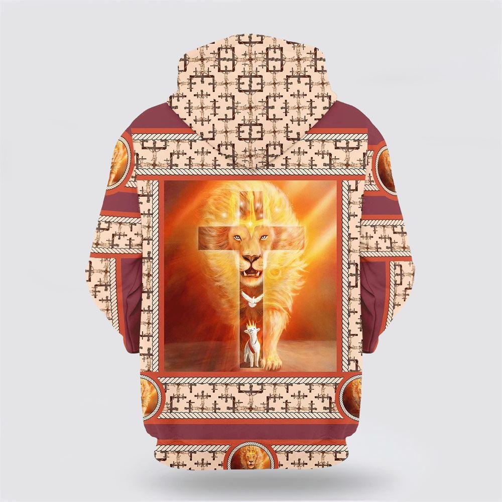 Jesus onThe Cross God Lion Lamb Dove All Over Print 3D Hoodie – Gifts For Christian Families Jesus onThe Cross God Lion Lamb Dove All Over Print 3D Hoodie – Gifts For Christian Families
