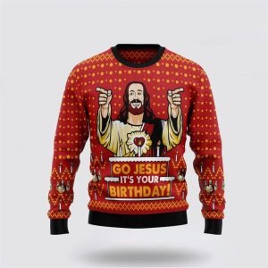 Jesus’s Birthday Ugly Christmas Sweater For Men…