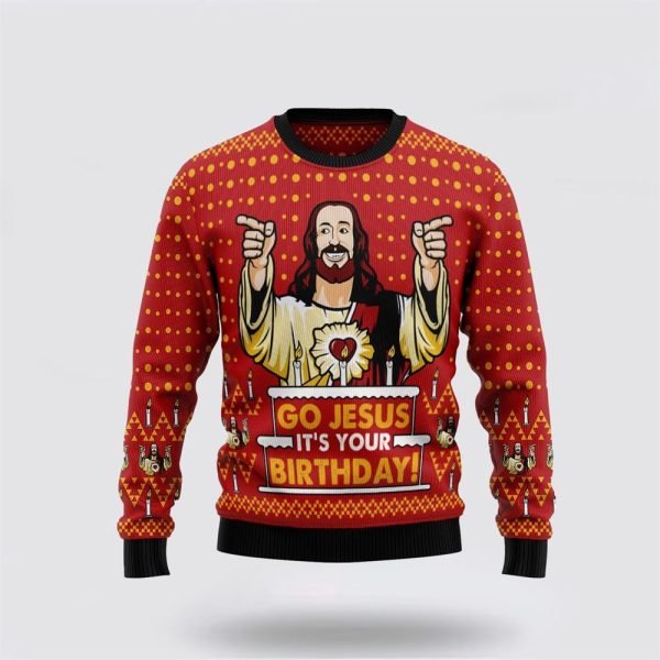 Jesus’s Birthday Ugly Christmas Sweater For Men & Women Adult – Gifts For Christians