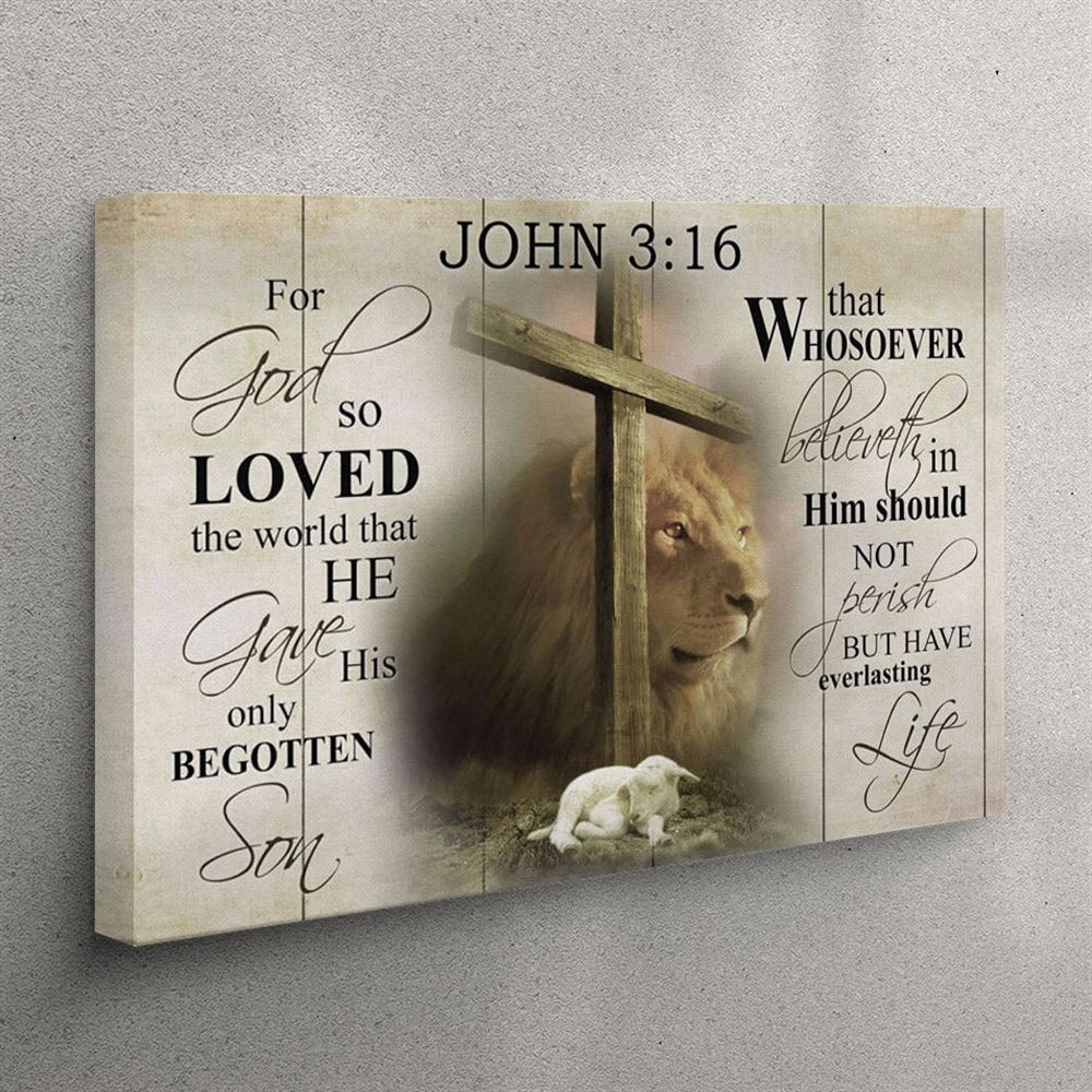 John 316 Wall Art For God So Loved The World John 316 Kjv Canvas Print – Christian Wall Art Canvas John 316 Wall Art For God So Loved The World John 316 Kjv Canvas Print – Christian Wall Art Canvas