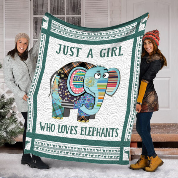 Just A Girl Who Loves Elephants Fleece Throw Blanket – Soft And Cozy Blanket – Best Weighted Blanket For Adults