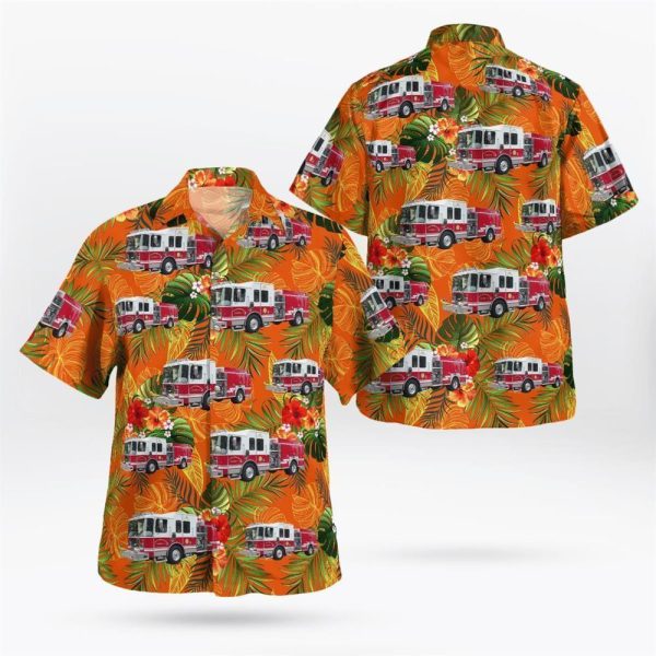 Kenmore, Erie County, NY, Kenmore Volunteer Fire Department Hawaiian Shirt – Gifts For Firefighters In Kenmore, NY