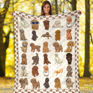 Labradoodles Fleece Throw Blanket - Pendleton Sherpa Fleece Blanket - Gifts For Dog Lover