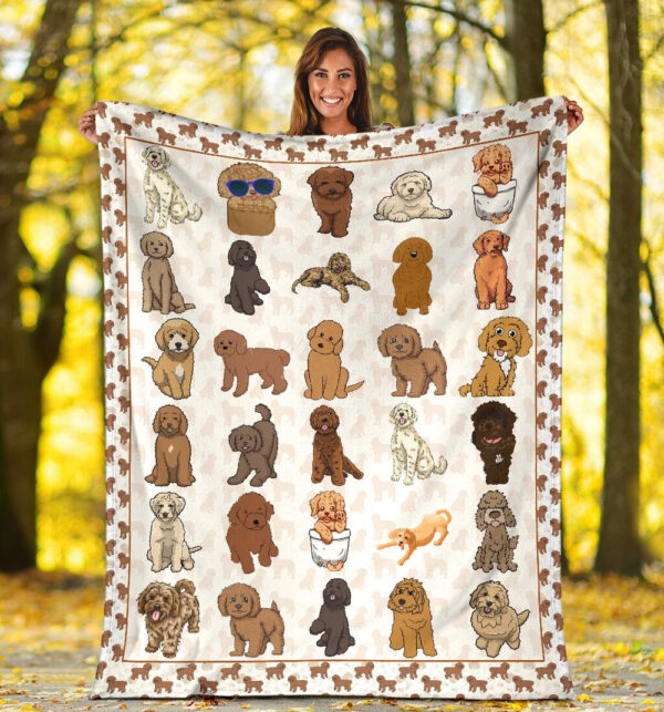 Labradoodles Fleece Throw Blanket – Pendleton Sherpa Fleece Blanket – Gifts For Dog Lover