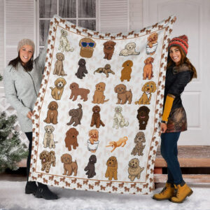 Labradoodles Fleece Throw Blanket - Pendleton Sherpa Fleece Blanket - Gifts For Dog Lover