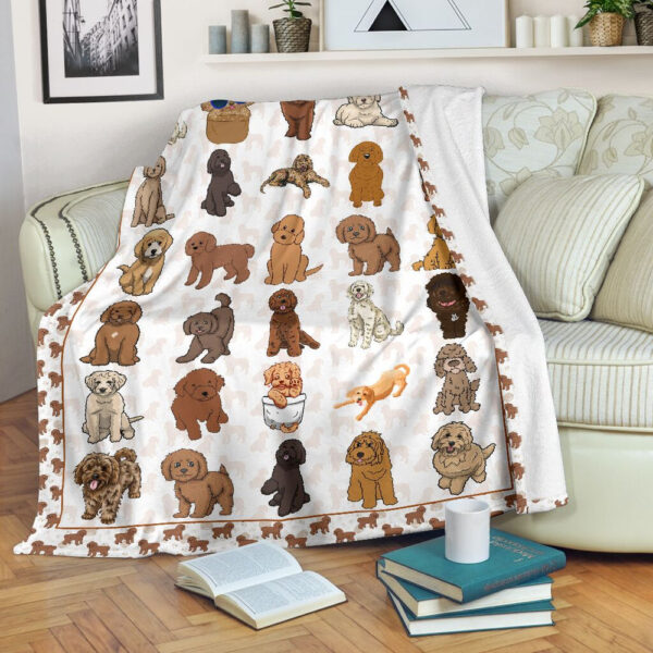 Labradoodles Fleece Throw Blanket – Pendleton Sherpa Fleece Blanket – Gifts For Dog Lover