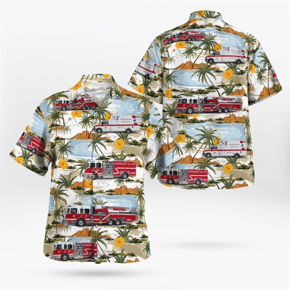 Lake Ronkonkoma, New York, Ronkonkoma Fire Department Hawaiian Shirt – Gifts For Firefighters In Lake Ronkonkoma, NY Lake Ronkonkoma, New York, Ronkonkoma Fire Department Hawaiian Shirt – Gifts For Firefighters In Lake Ronkonkoma, NY