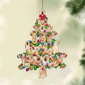 Lakeland Terrier-Christmas Tree Lights-Two Sided Christmas Plastic…