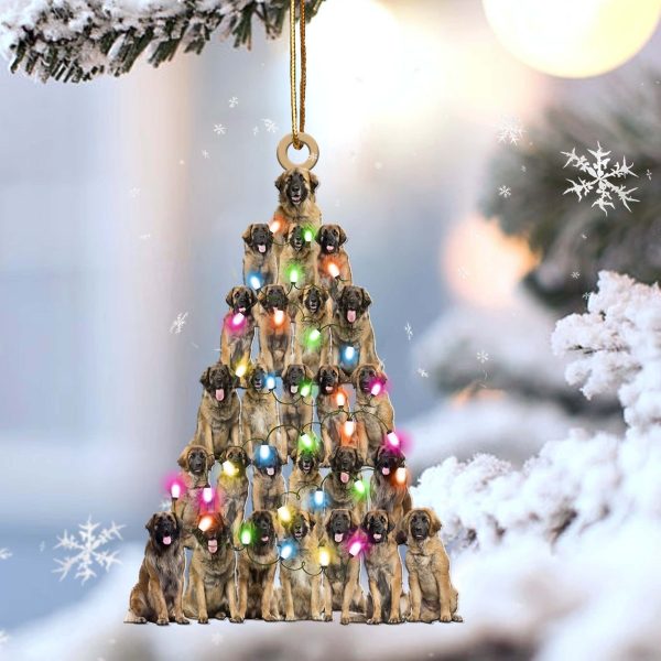 Leonberger Lovely Tree Gift For Leonberger Lover Gift For Dog Lover Christmas Plastic Hanging Ornament
