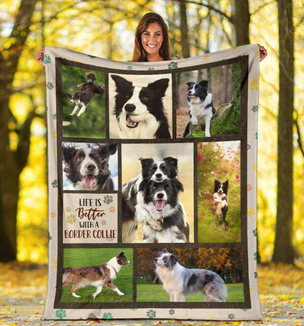 Life Is Better With A Border Collie  Fleece Throw Blanket – Pendleton Sherpa Fleece Blanket – Gifts For Dog Lover