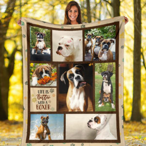 Life Is Better With A Bulldog Fleece Throw Blanket - Pendleton Sherpa Fleece Blanket - Gifts For Dog Lover