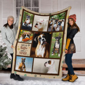 Life Is Better With A Bulldog Fleece Throw Blanket - Pendleton Sherpa Fleece Blanket - Gifts For Dog Lover