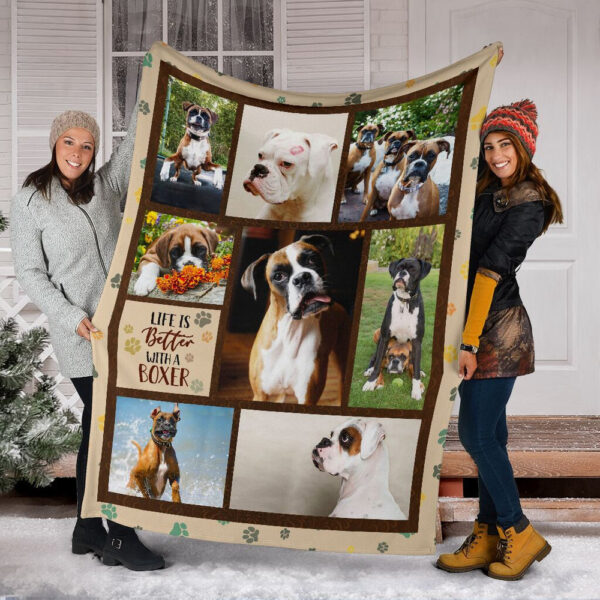 Life Is Better With A Bulldog Fleece Throw Blanket – Pendleton Sherpa Fleece Blanket – Gifts For Dog Lover